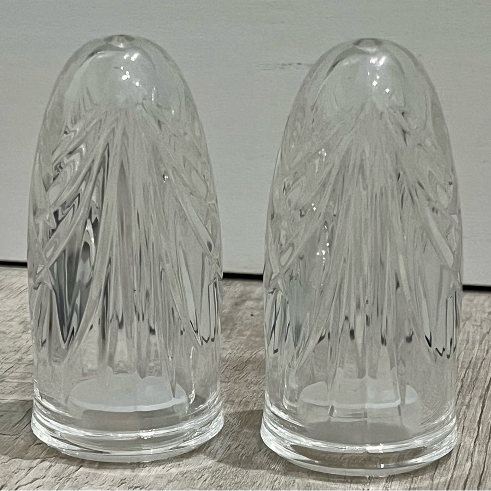 Brand New Cut Glass Salt & Pepper Shakers